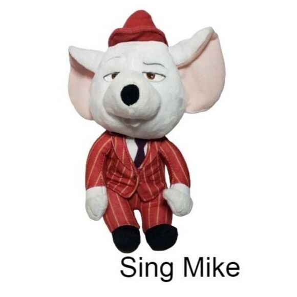 Ty Beanie Babies MIKE the Mouse Plush SING Movie Stuffed Animal 8" 2017 - Picture 1 of 7